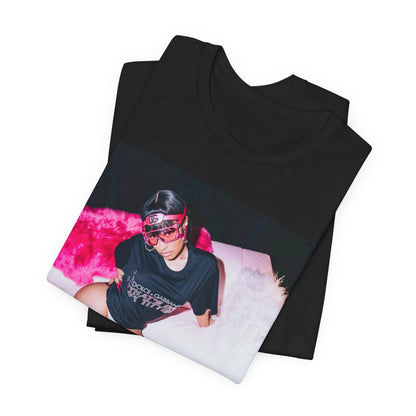 A black graphic t-shirt featuring a classic lifestyle graphic of Nicki Minaj.