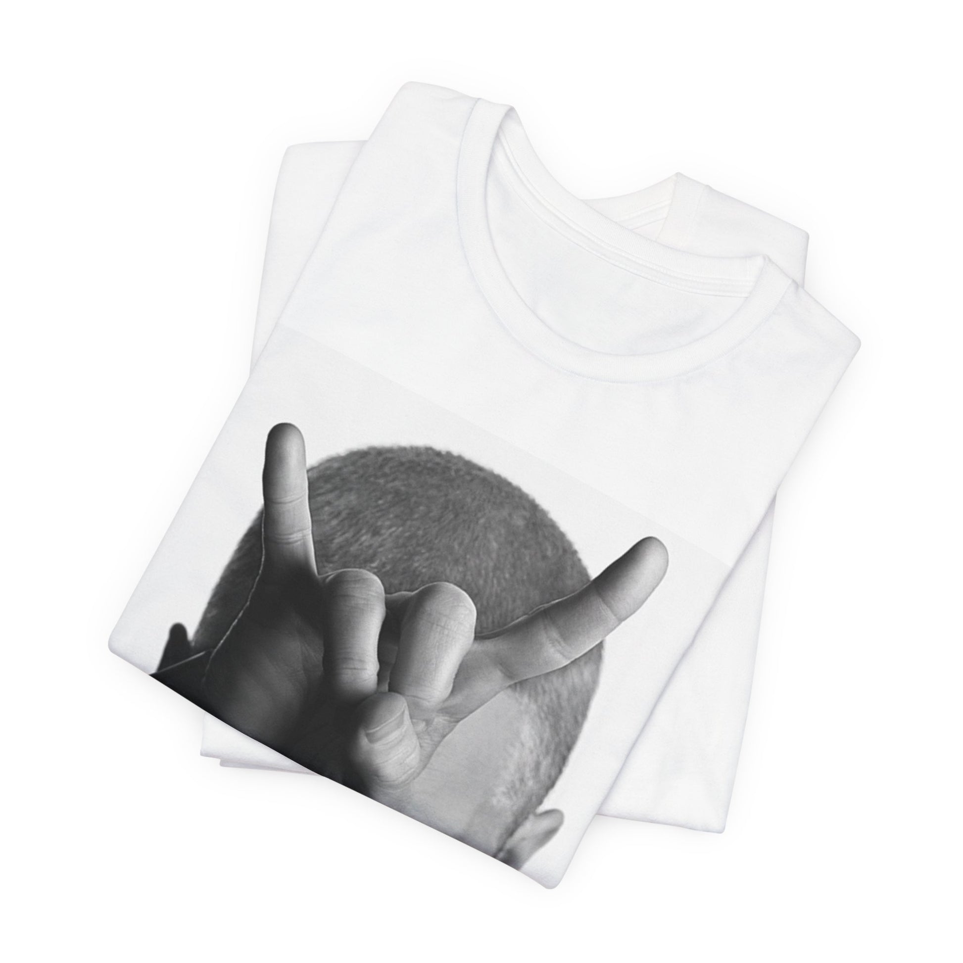 A black graphic t-shirt featuring a graphic related to Eminem's 'My Name Is' song or era.