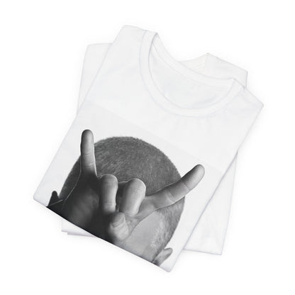 A black graphic t-shirt featuring a graphic related to Eminem's 'My Name Is' song or era.