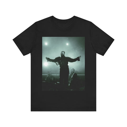 A black graphic t-shirt featuring a live tour graphic of Sam Smith.