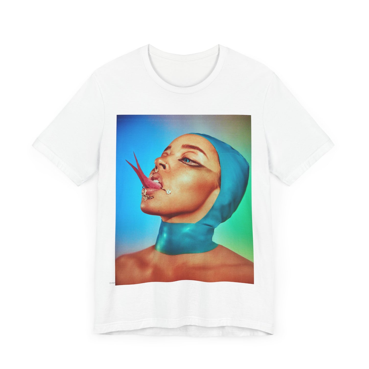 A black graphic t-shirt featuring a classic underground R&B graphic of Tinashe.
