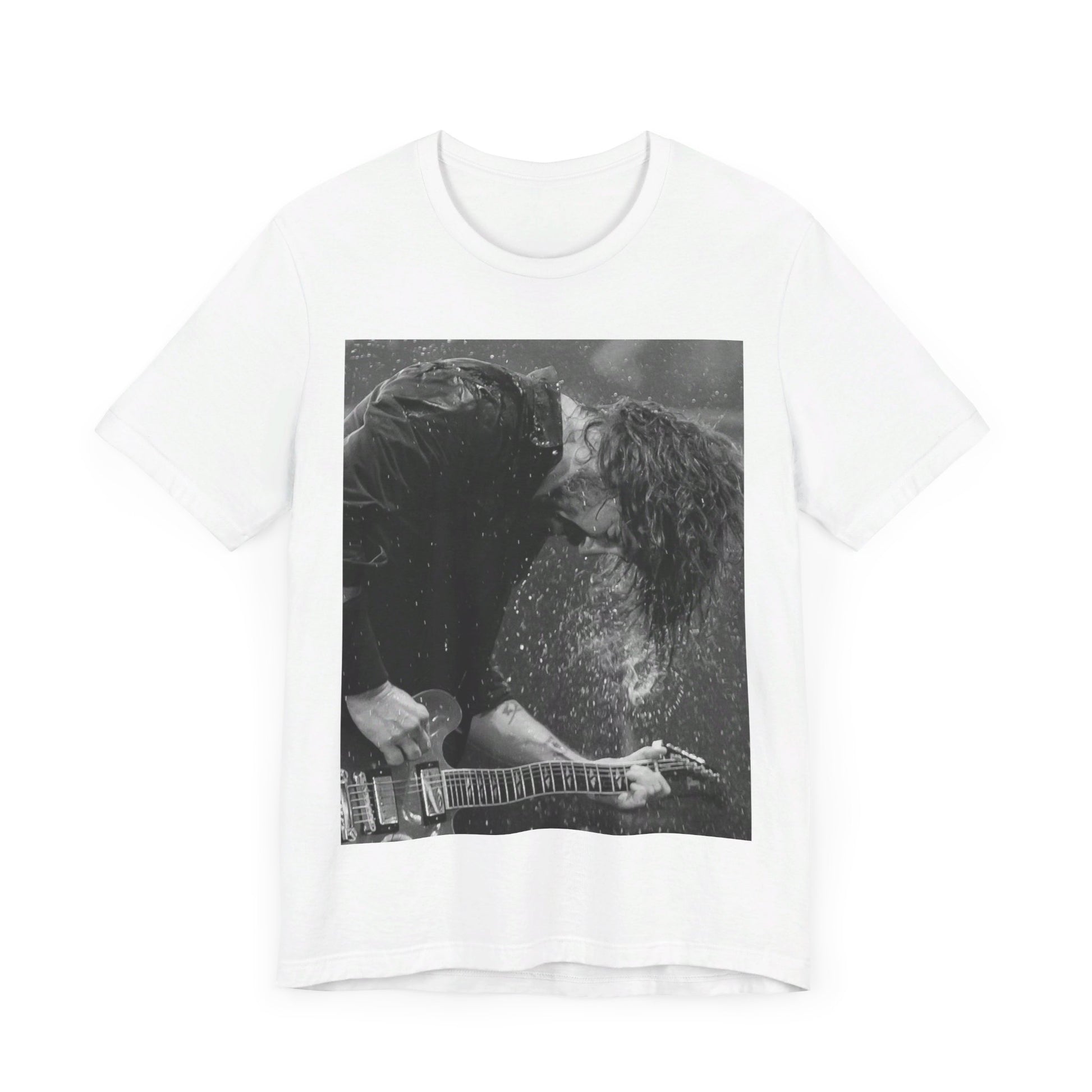 A black graphic t-shirt featuring a graphic of Dave Grohl from Foo Fighters, emphasizing his fierce on-stage presence.
