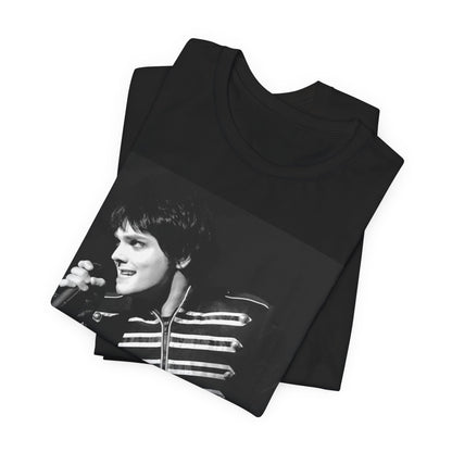 A black graphic t-shirt featuring a graphic related to My Chemical Romance's 'Black Parade' live performances.