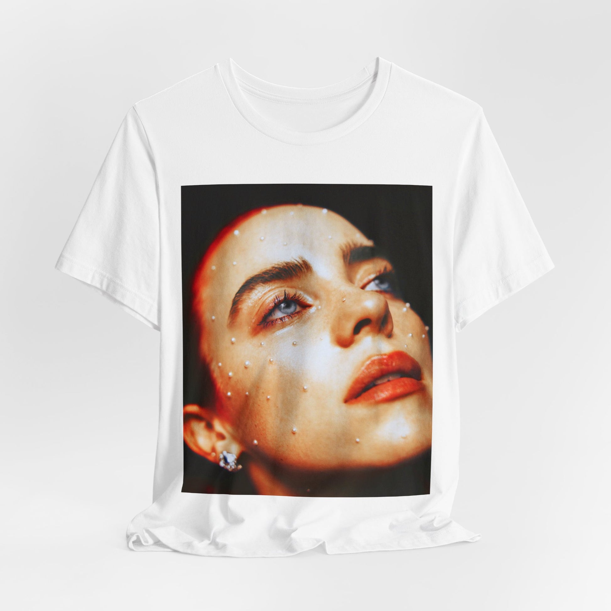 A collage-style graphic t-shirt representing Billie Eilish as a multifaceted icon for Gen-Z.