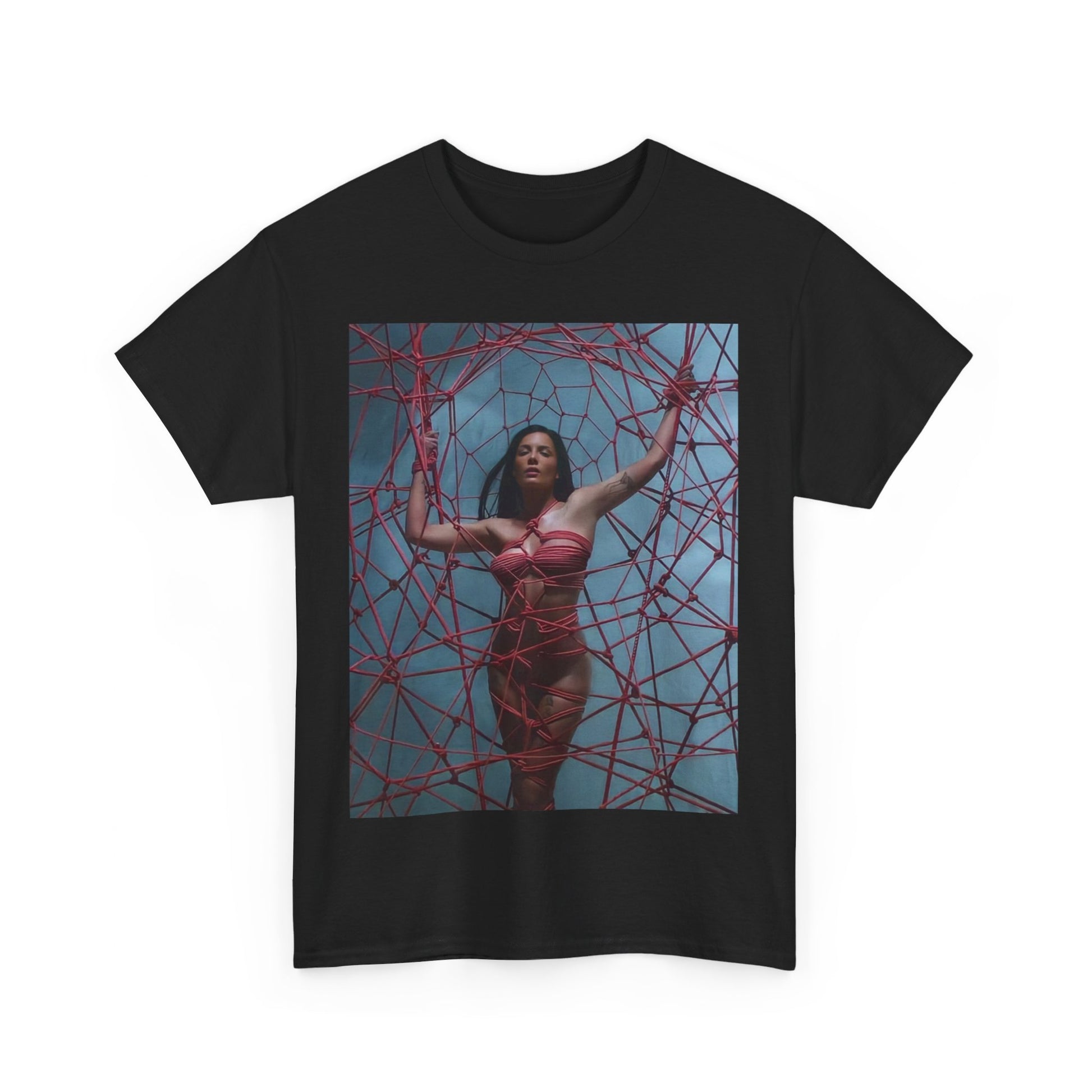 A black graphic t-shirt featuring an aesthetic music graphic related to Halsey.