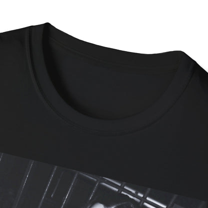 A black graphic t-shirt featuring a graphic related to Charli XCX's 'Brat' album.