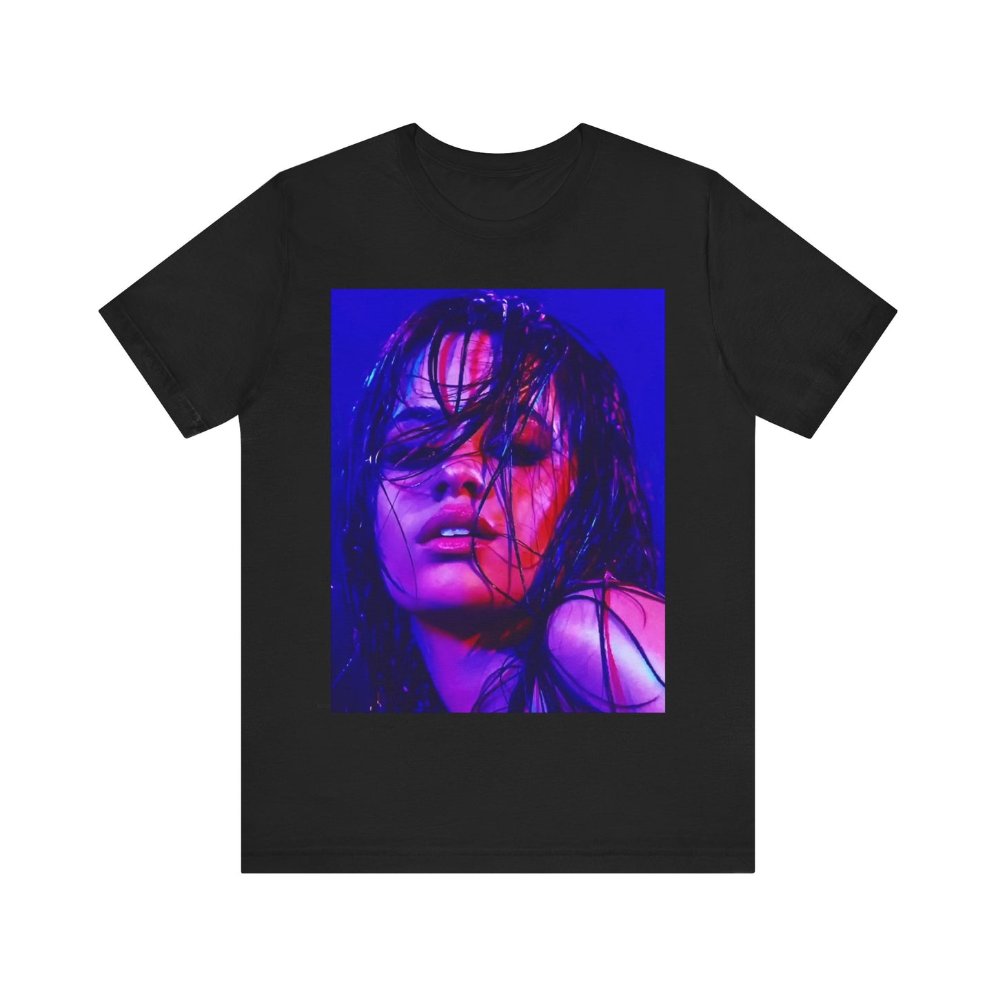 A black graphic t-shirt featuring a graphic related to Camila Cabello's "Havana" song.