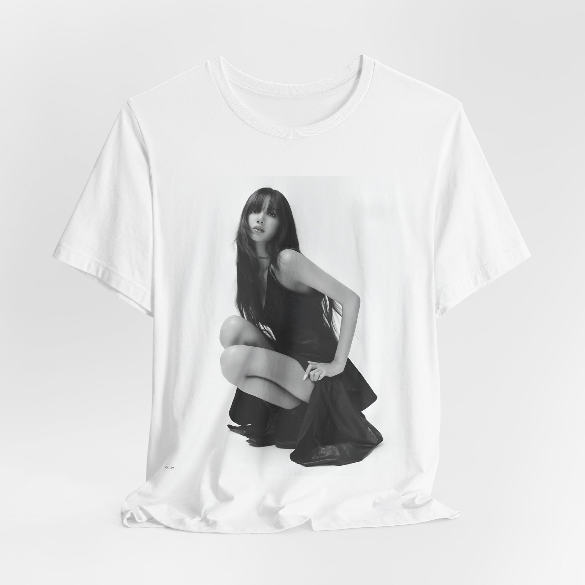 A black graphic t-shirt featuring a graphic related to Lisa's 'Money' song era.