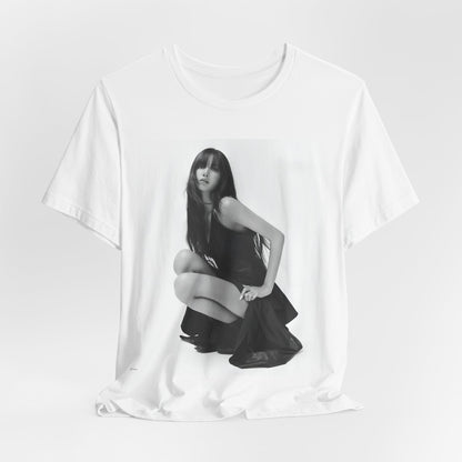 A black graphic t-shirt featuring a graphic related to Lisa's 'Money' song era.