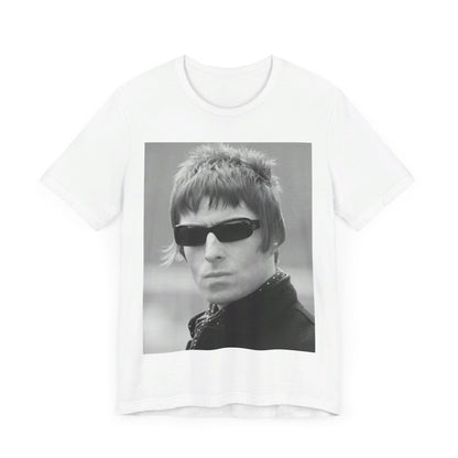 A black graphic t-shirt featuring a vintage graphic related to Oasis's 'Wonderwall' song or era.