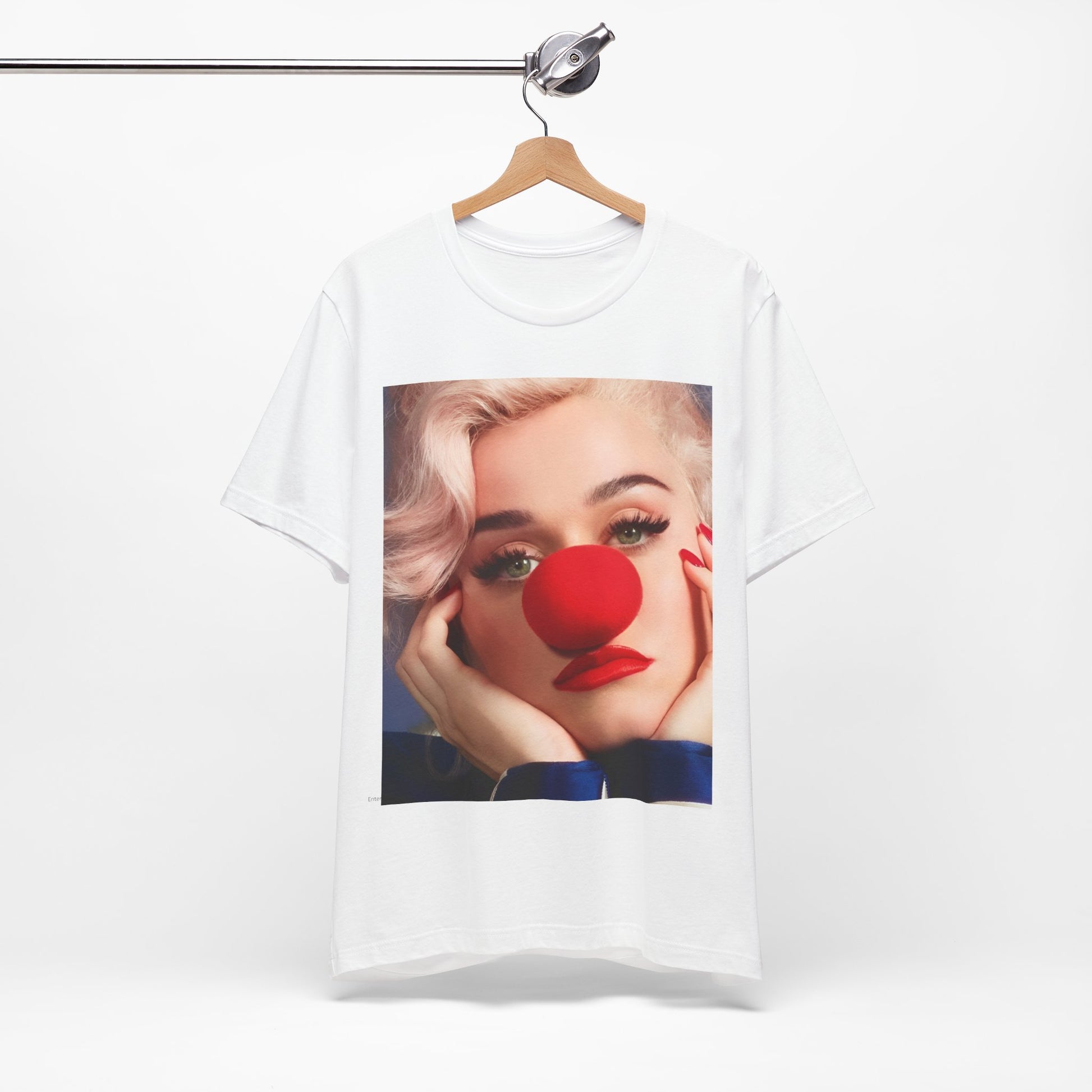 A black graphic t-shirt featuring a graphic related to Katy Perry's 'Smile' album.