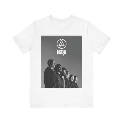 A black graphic t-shirt featuring a vintage graphic related to Linkin Park's 'Meteora' album era.
