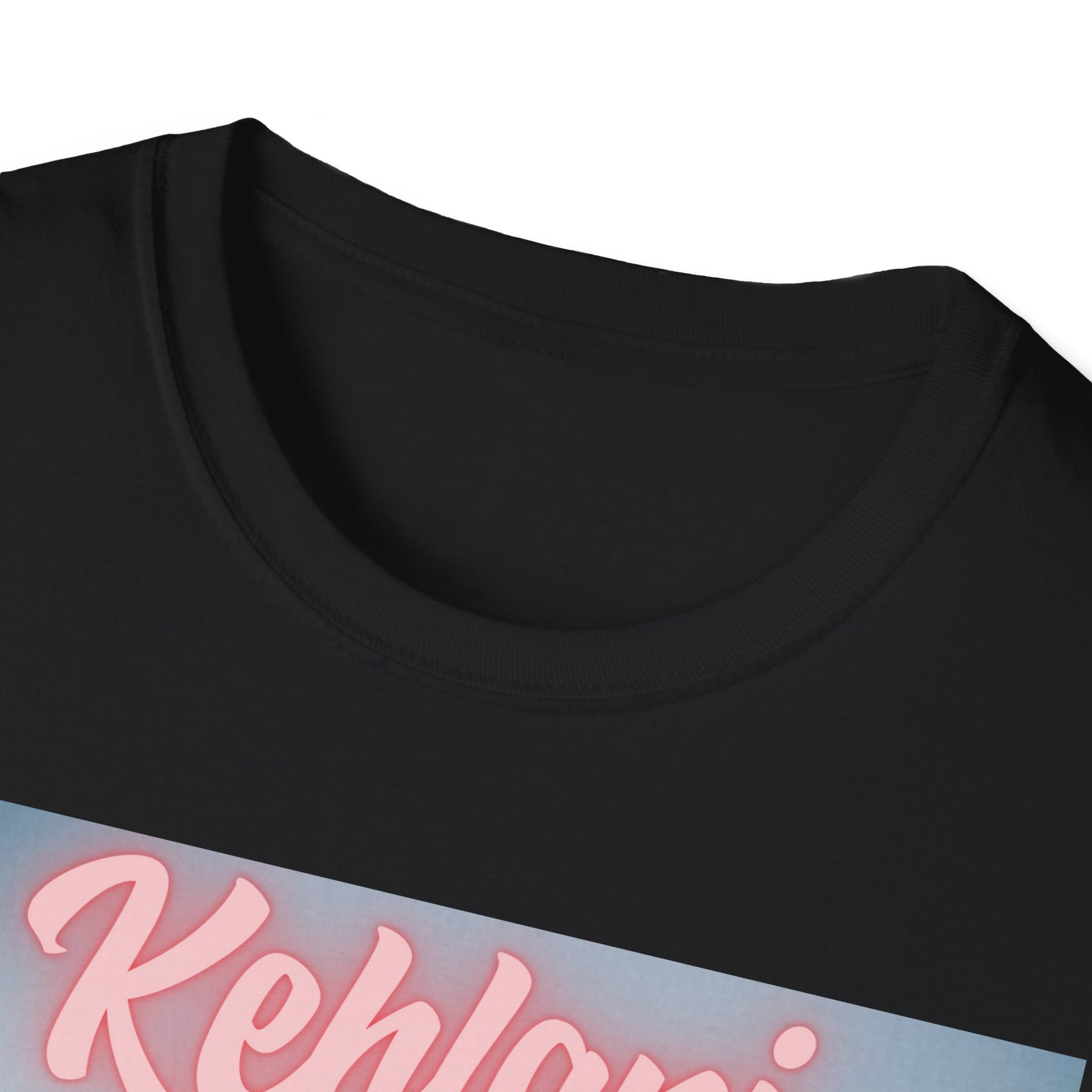 A black graphic t-shirt featuring a vintage R&B soul graphic of Kehlani.