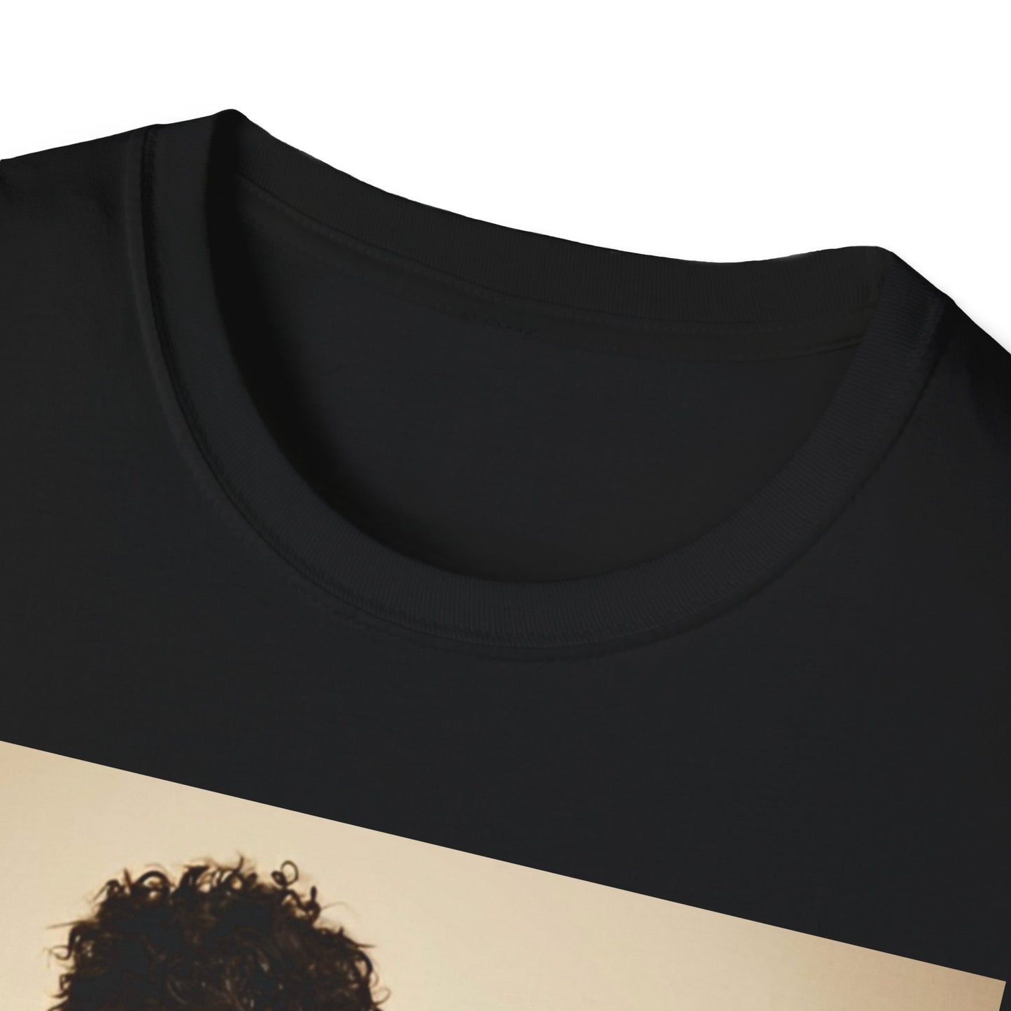 A black graphic t-shirt featuring a modern R&B essential graphic of Kehlani.