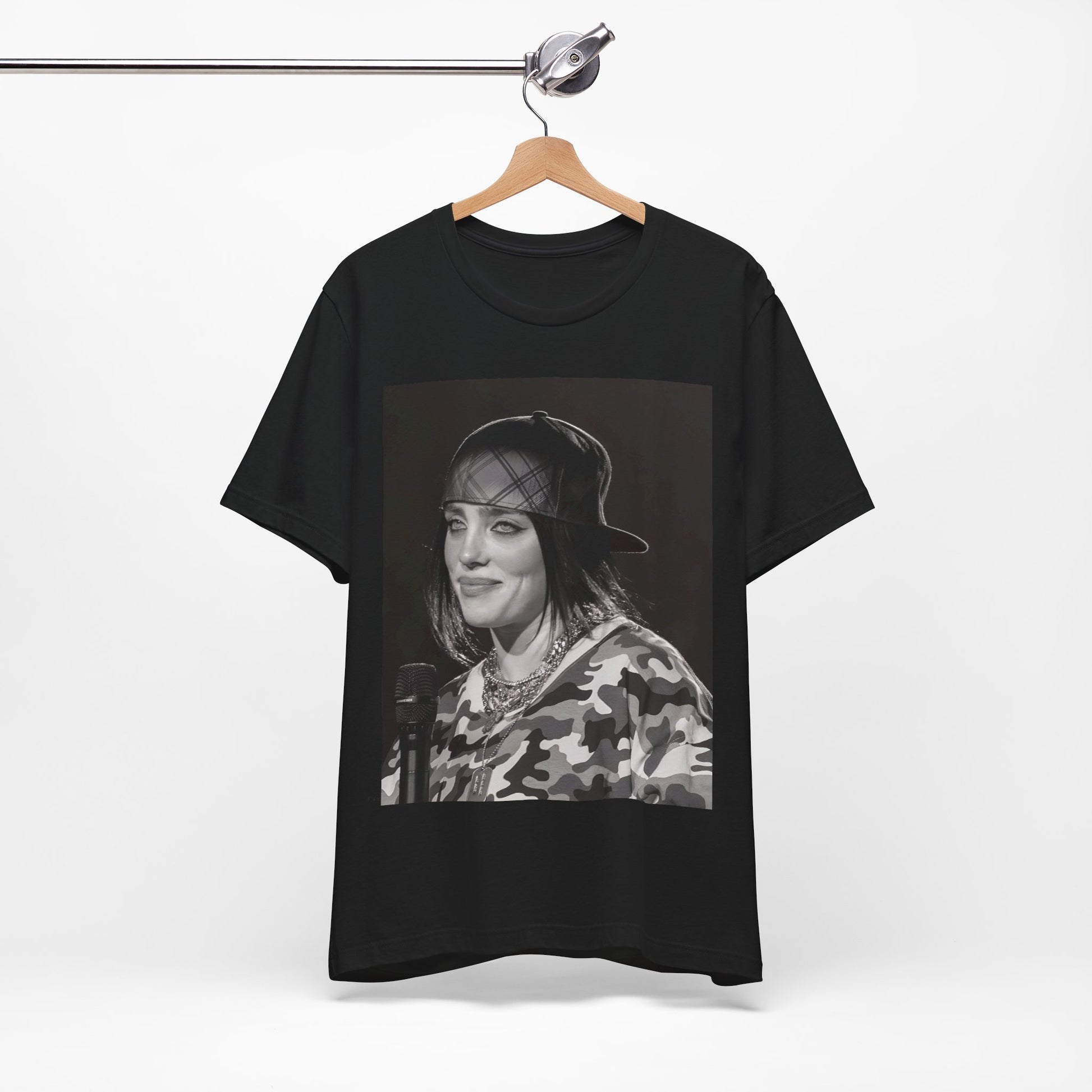 An artistic graphic t-shirt inspired by the dark, horror themes of the Billie Eilish song 'Bury a Friend.'