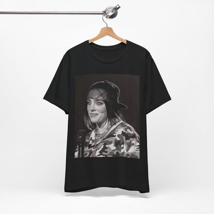 An artistic graphic t-shirt inspired by the dark, horror themes of the Billie Eilish song 'Bury a Friend.'