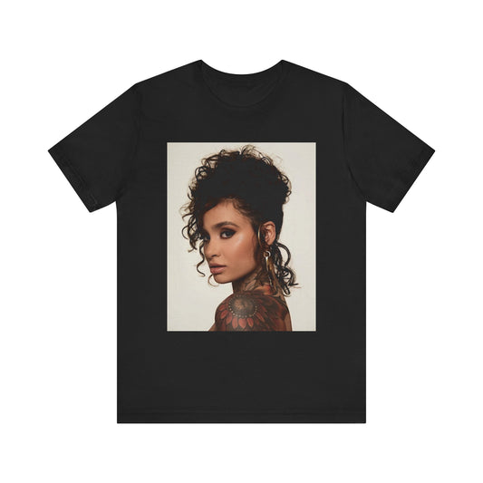 A black graphic t-shirt featuring a retro graphic related to Kehlani's 'SweetSexySavage' album era.