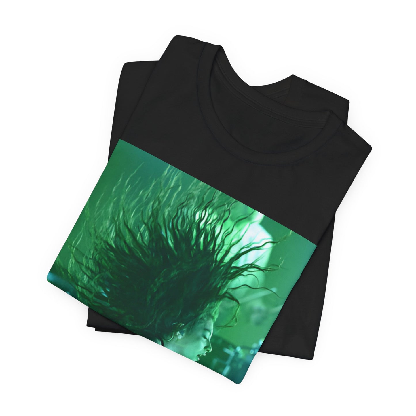 A black graphic t-shirt featuring a vintage live graphic related to Lorde's 'Royals' song or era.