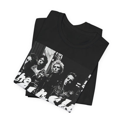 A black graphic t-shirt featuring a graphic related to The Clash's 'London Calling' album era.