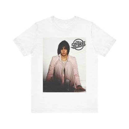 A black graphic t-shirt featuring a graphic of The Strokes with cool New York City vibes.
