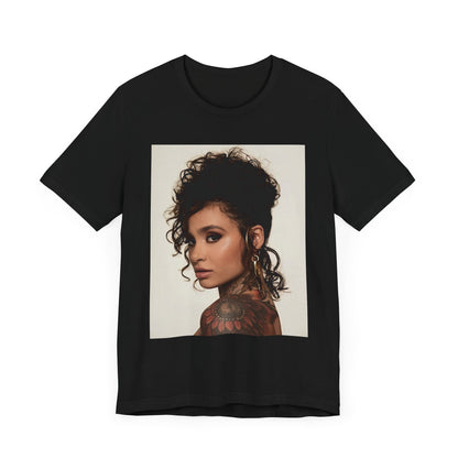 A black graphic t-shirt featuring a retro graphic related to Kehlani's 'SweetSexySavage' album era.
