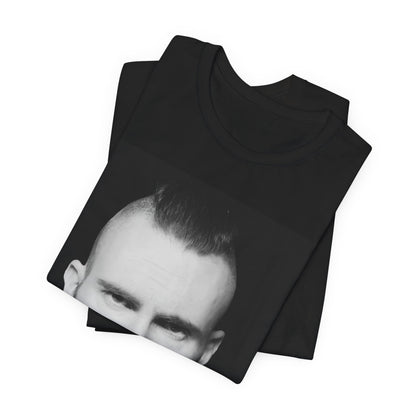 A sharp, polished studio portrait of Maroon 5 frontman Adam Levine, printed on a graphic t-shirt.