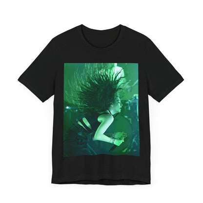 A black graphic t-shirt featuring a vintage live graphic related to Lorde's 'Royals' song or era.