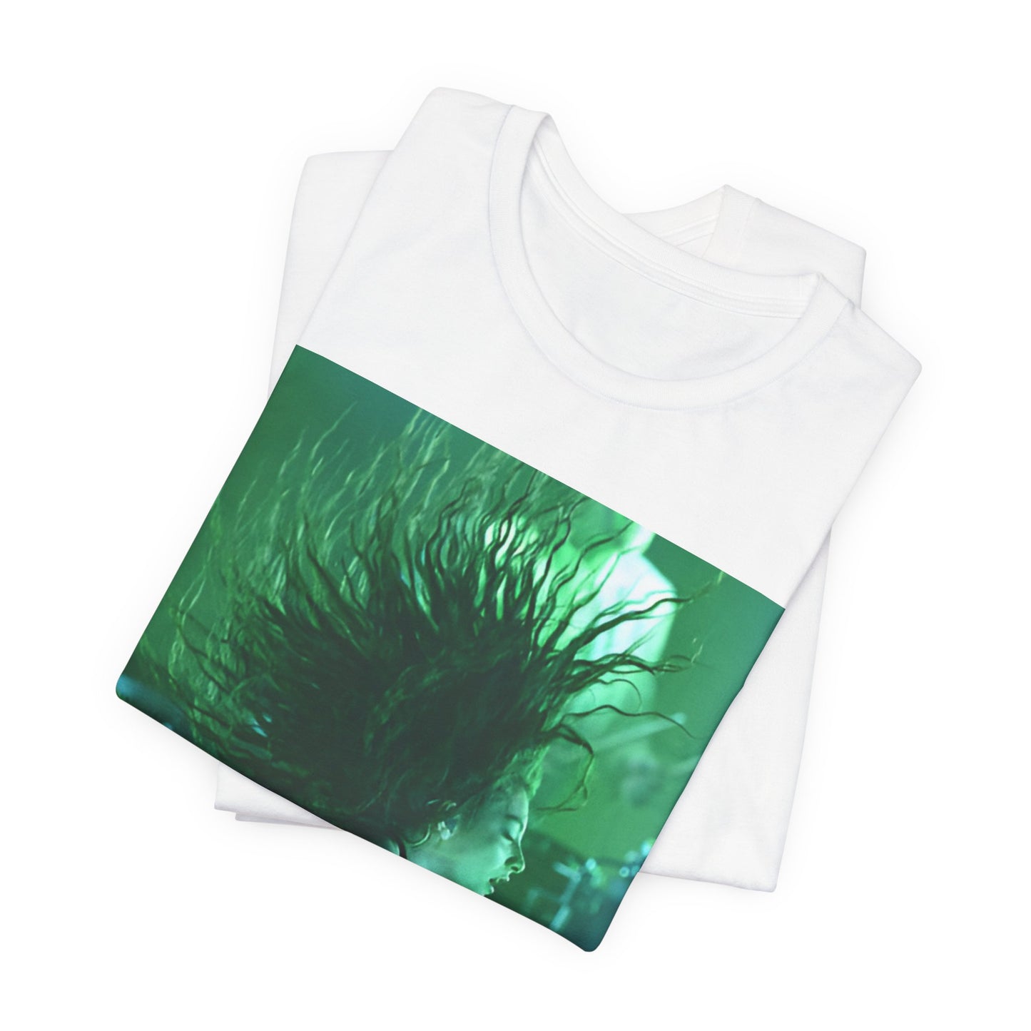 A black graphic t-shirt featuring a vintage live graphic related to Lorde's 'Royals' song or era.