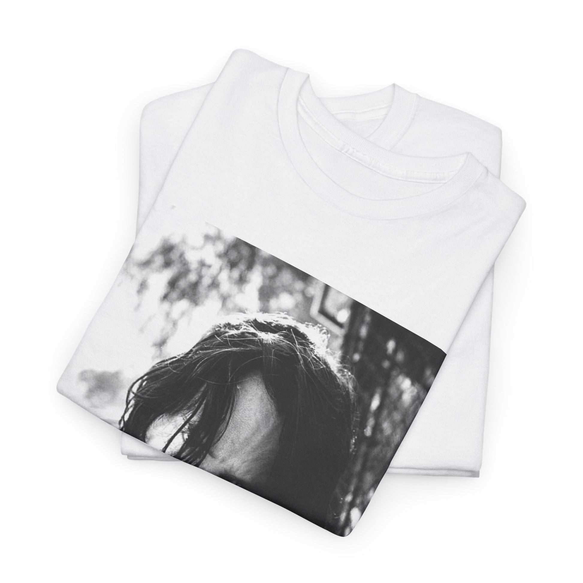 A black graphic t-shirt featuring a graphic of Keanu Reeves with authentic chill vibes.