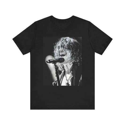 A black graphic t-shirt featuring a graphic related to Chris Cornell's song "Cochise" or Audioslave.