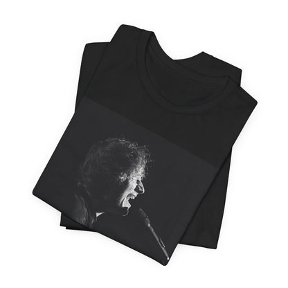 A black graphic t-shirt featuring a graphic related to Ed Sheeran's stadium tour.