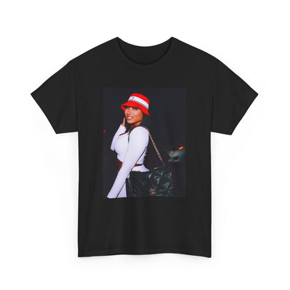 A black graphic t-shirt featuring an iconic fashion graphic of Megan Thee Stallion.