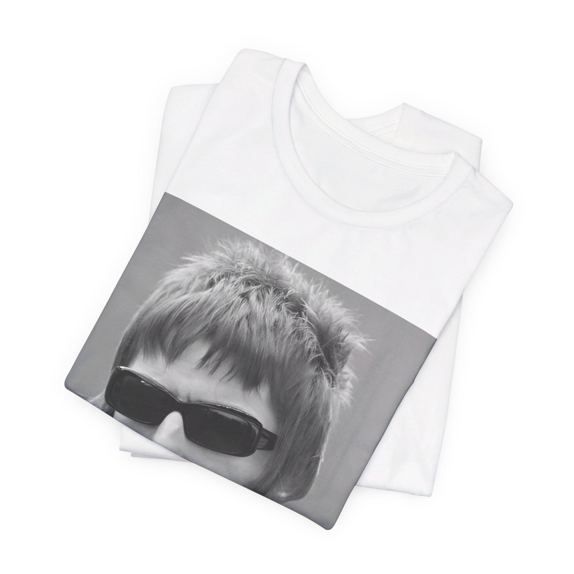 A black graphic t-shirt featuring a vintage graphic related to Oasis's 'Wonderwall' song or era.