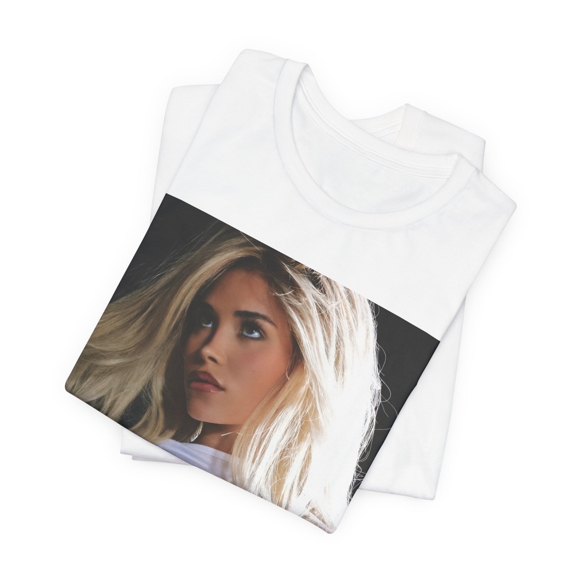 A black graphic t-shirt featuring a graphic related to Nessa Barrett's 'Aftercare' themes.
