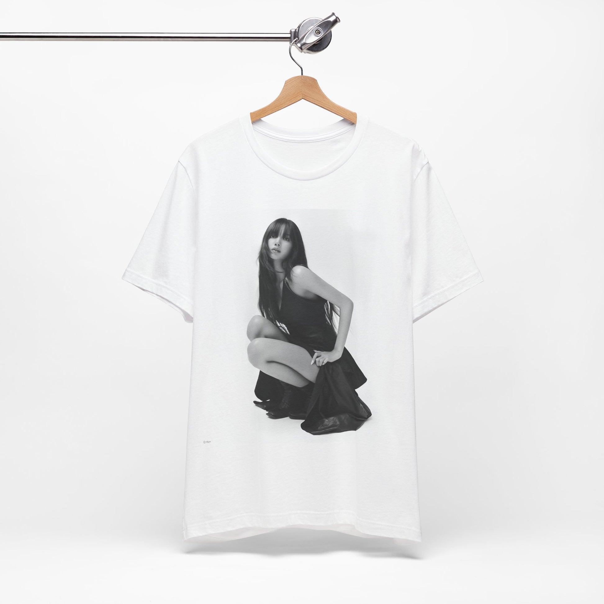 A black graphic t-shirt featuring a graphic related to Lisa's 'Money' song era.