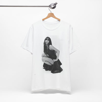 A black graphic t-shirt featuring a graphic related to Lisa's 'Money' song era.