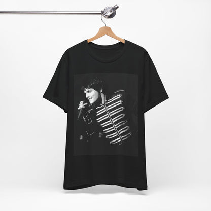 A black graphic t-shirt featuring a graphic related to My Chemical Romance's 'Black Parade' live performances.