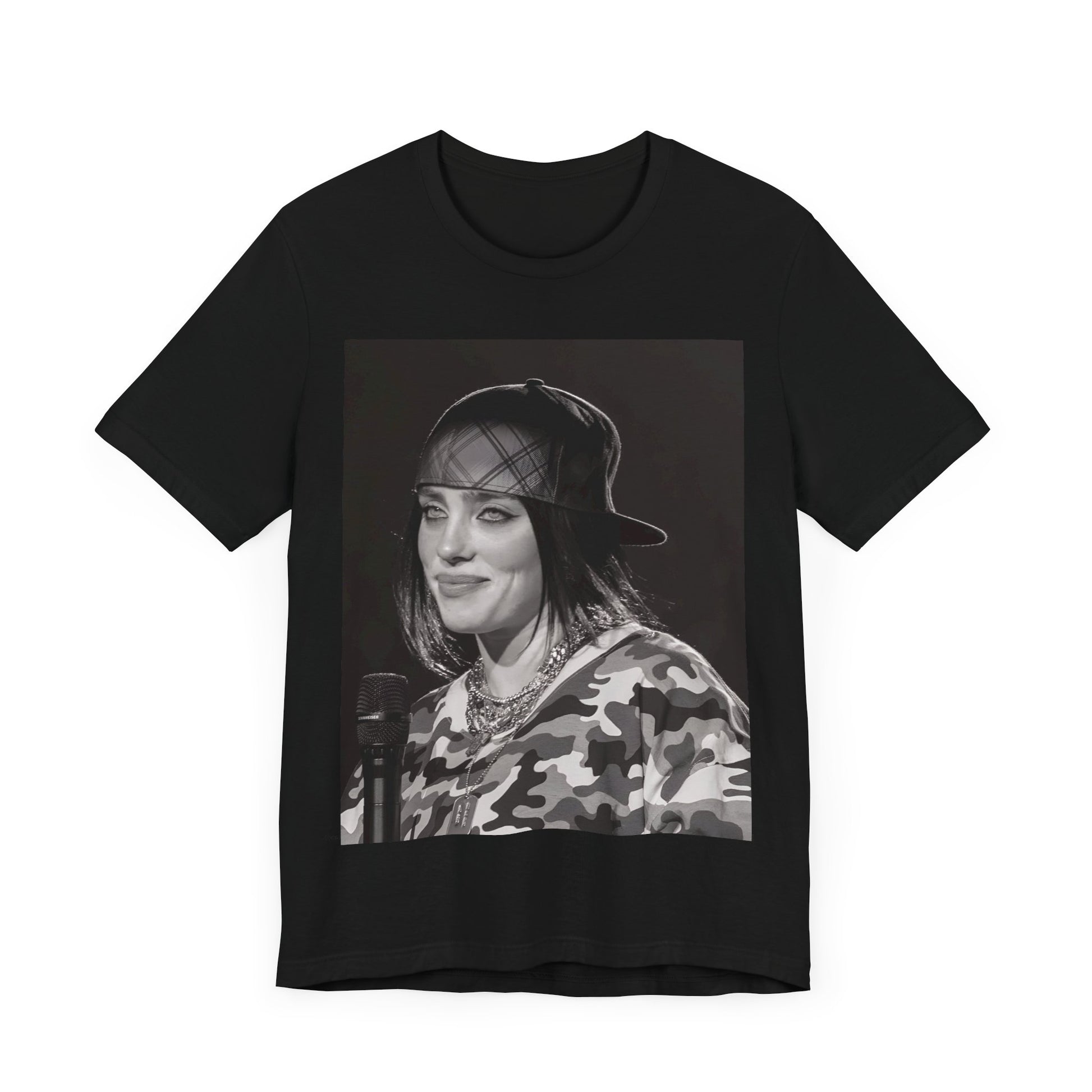 An artistic graphic t-shirt inspired by the dark, horror themes of the Billie Eilish song 'Bury a Friend.'