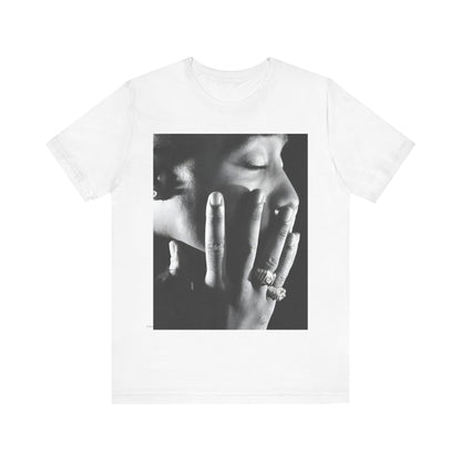 A black graphic t-shirt featuring an iconic West Coast swag graphic of Tupac.