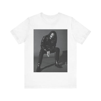 A black graphic t-shirt featuring a graphic of Keanu Reeves as John Wick.
