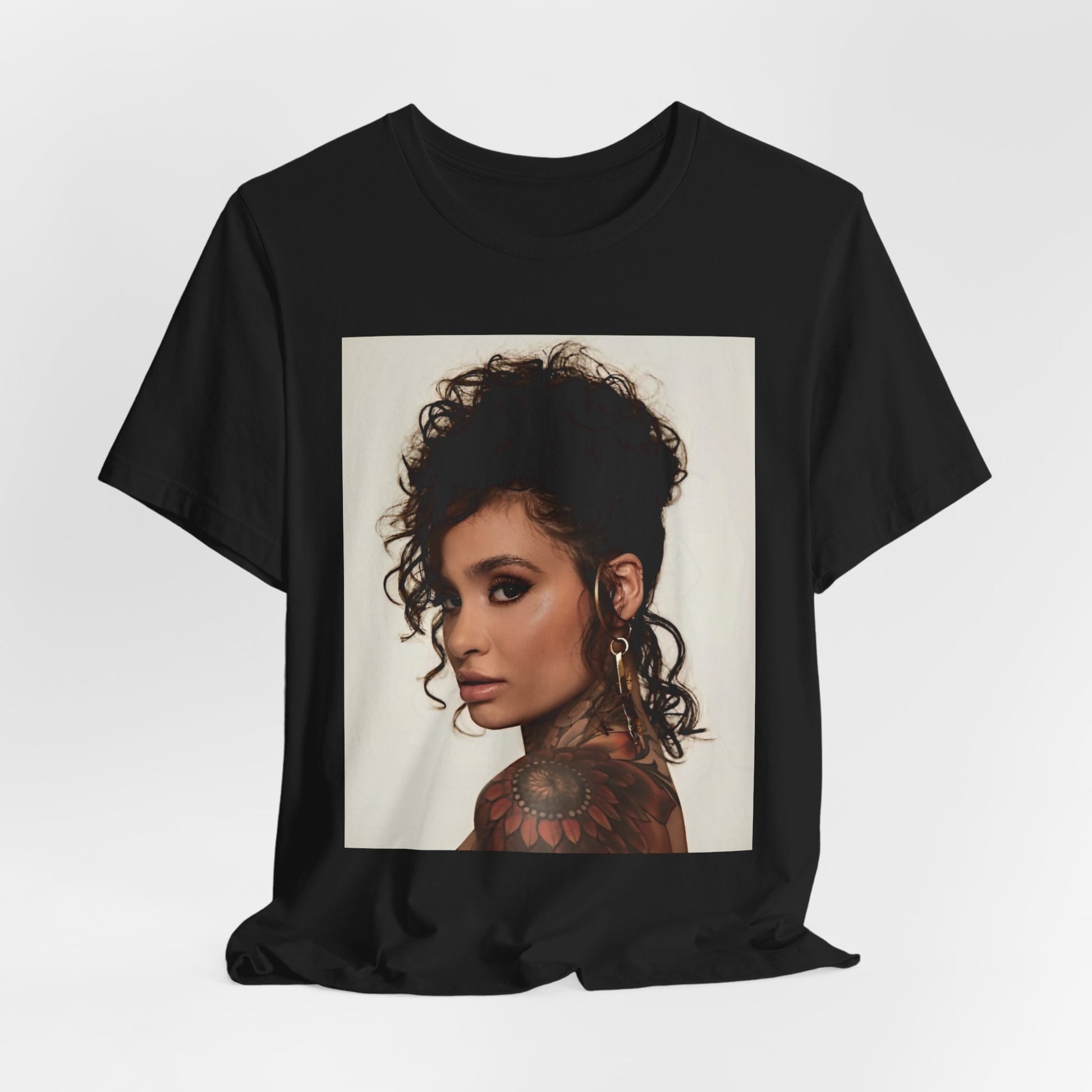 A black graphic t-shirt featuring a retro graphic related to Kehlani's 'SweetSexySavage' album era.