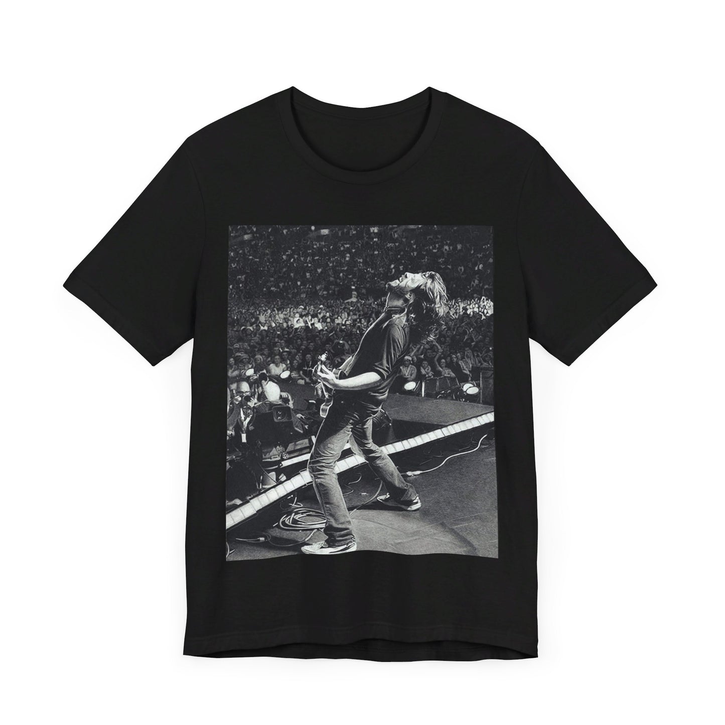 A black graphic t-shirt featuring a graphic related to Foo Fighters' 'Everlong' song or era.