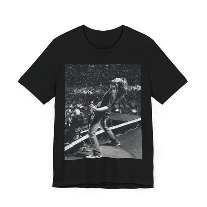 A black graphic t-shirt featuring a graphic related to Foo Fighters' 'Everlong' song or era.