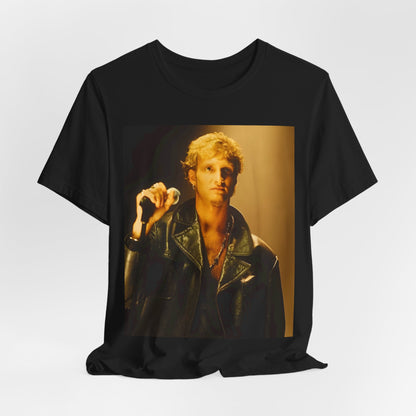 A black graphic t-shirt featuring a vintage 90s grunge-style graphic for Alice In Chains, possibly with band members or stylized elements.