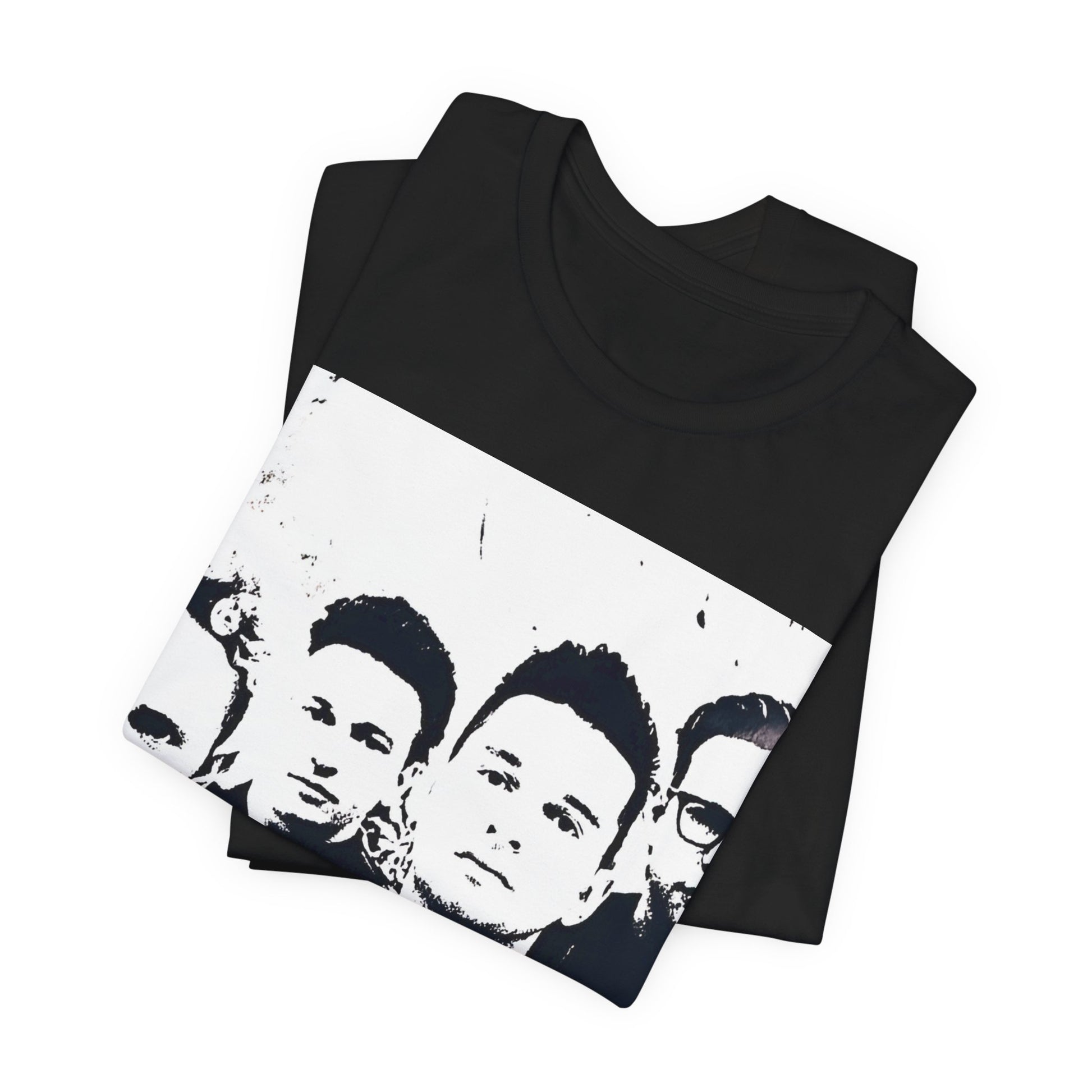 A black graphic t-shirt featuring a graphic related to Depeche Mode's 'Enjoy The Silence' era.