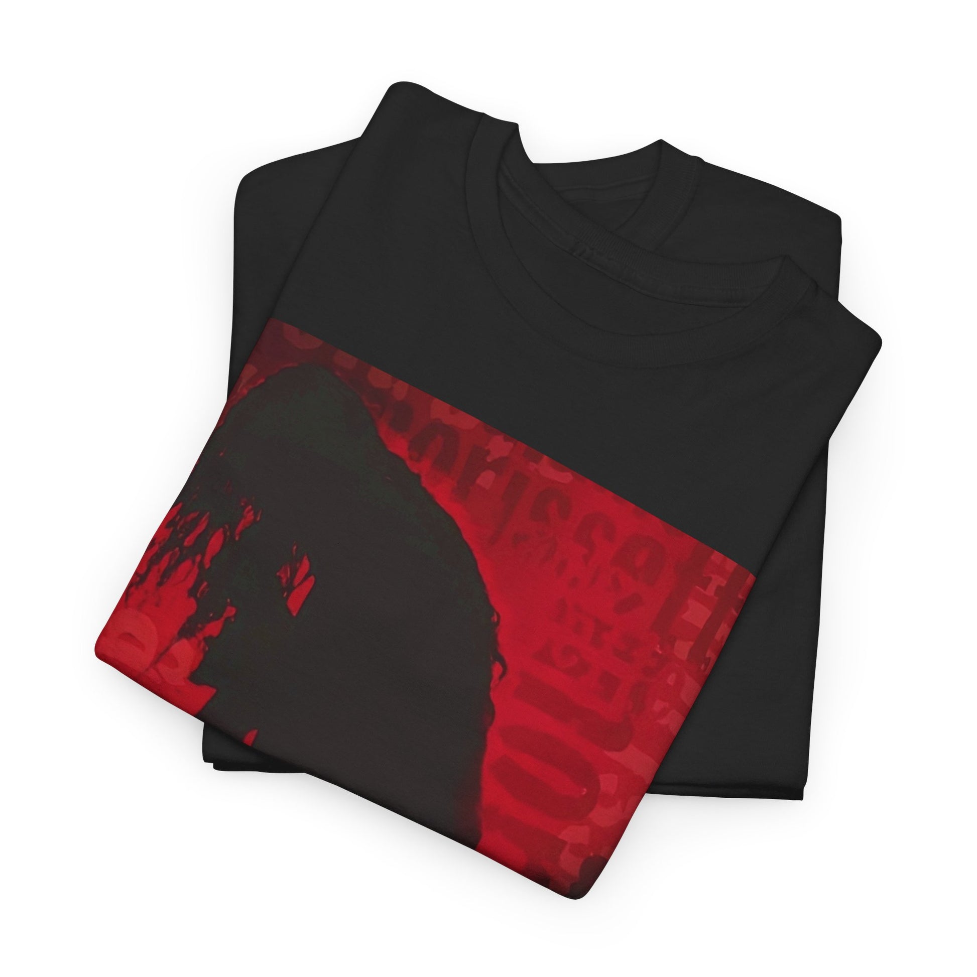 A black graphic t-shirt featuring a promotional graphic for an Alanis Morissette tour from the 2000s, possibly with stylized text and band imagery.