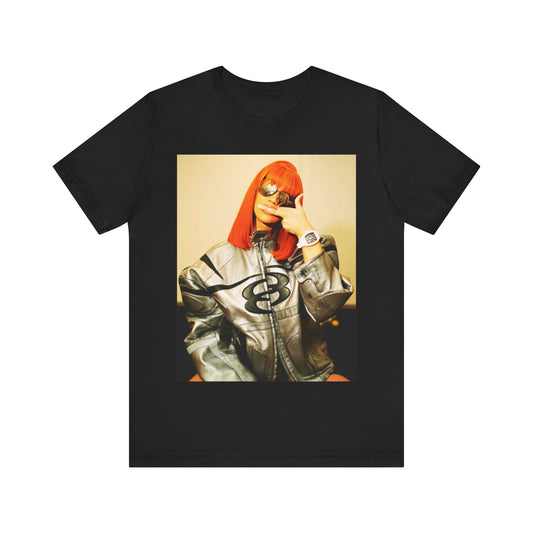 A black graphic t-shirt featuring a graphic of Cardi B in a signature pose.
