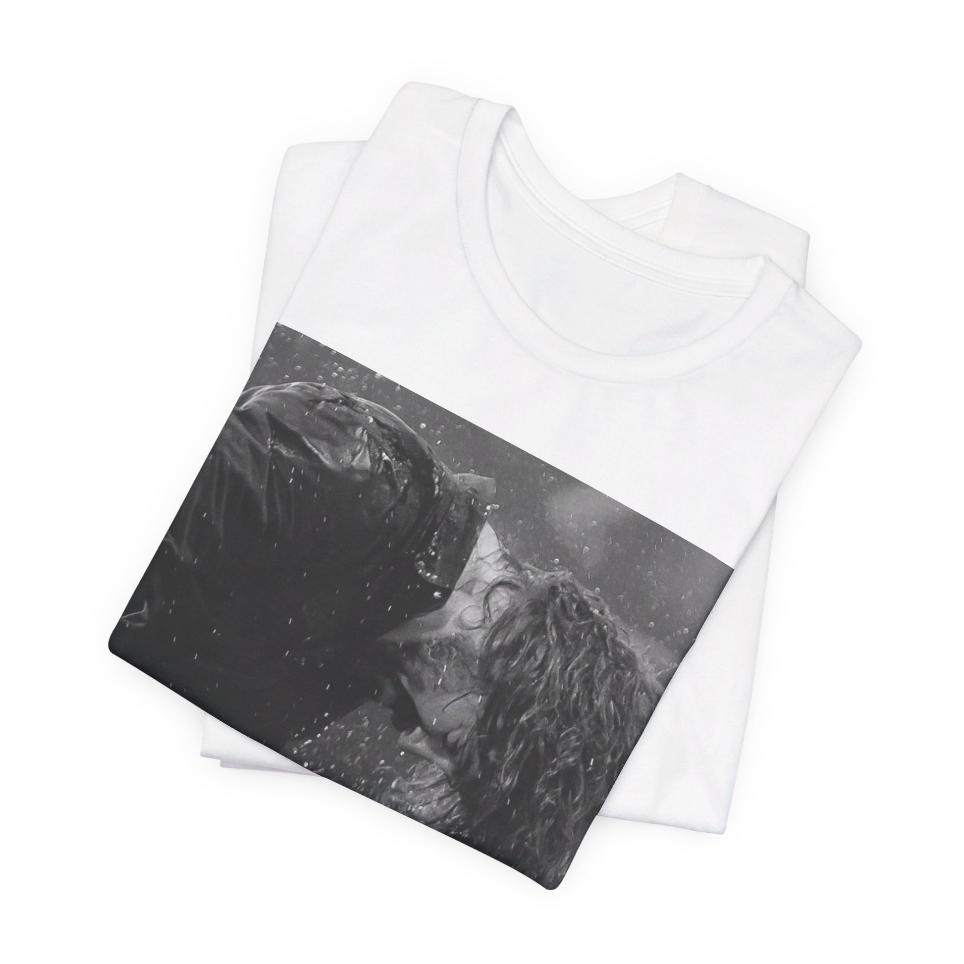 A black graphic t-shirt featuring a graphic of Dave Grohl from Foo Fighters, emphasizing his fierce on-stage presence.