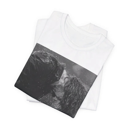 A black graphic t-shirt featuring a graphic of Dave Grohl from Foo Fighters, emphasizing his fierce on-stage presence.