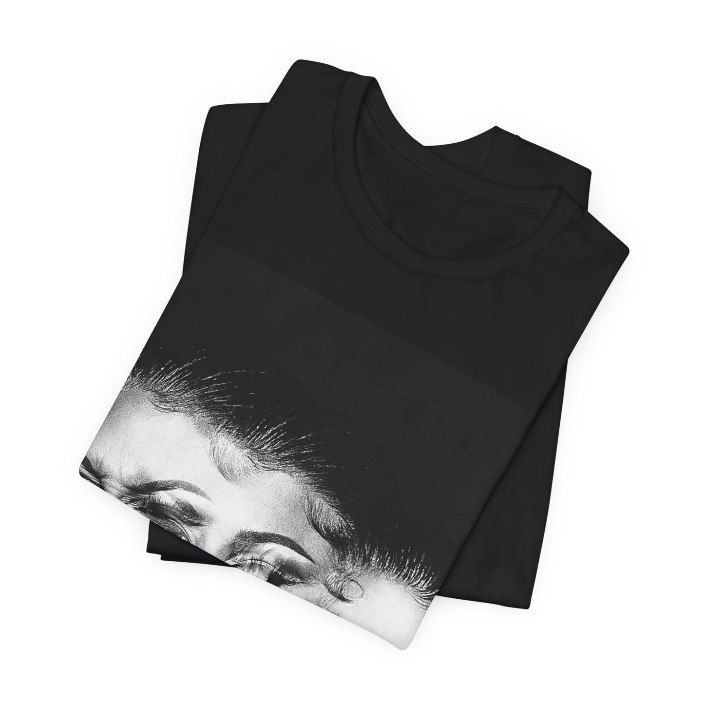 A black graphic t-shirt featuring a graphic related to Megan Thee Stallion's 'Traumazine' album.